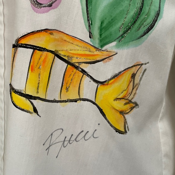 White button down Emilio Pucci Painted Print S-M - Picture 4 of 16